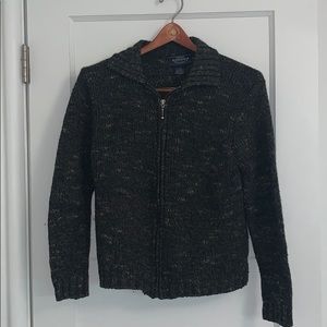 Black zip up sweater